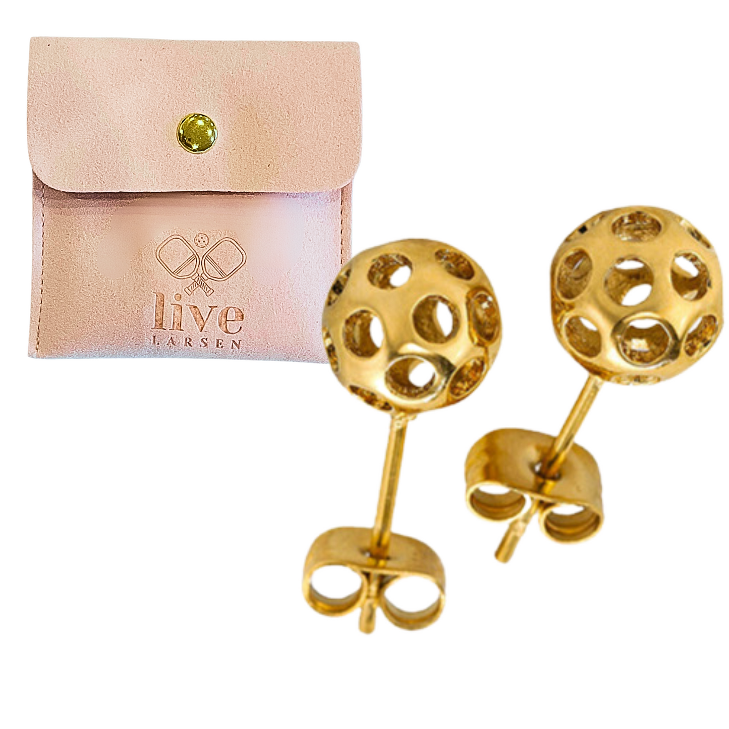 Pickleball Gold 18kt Earrings