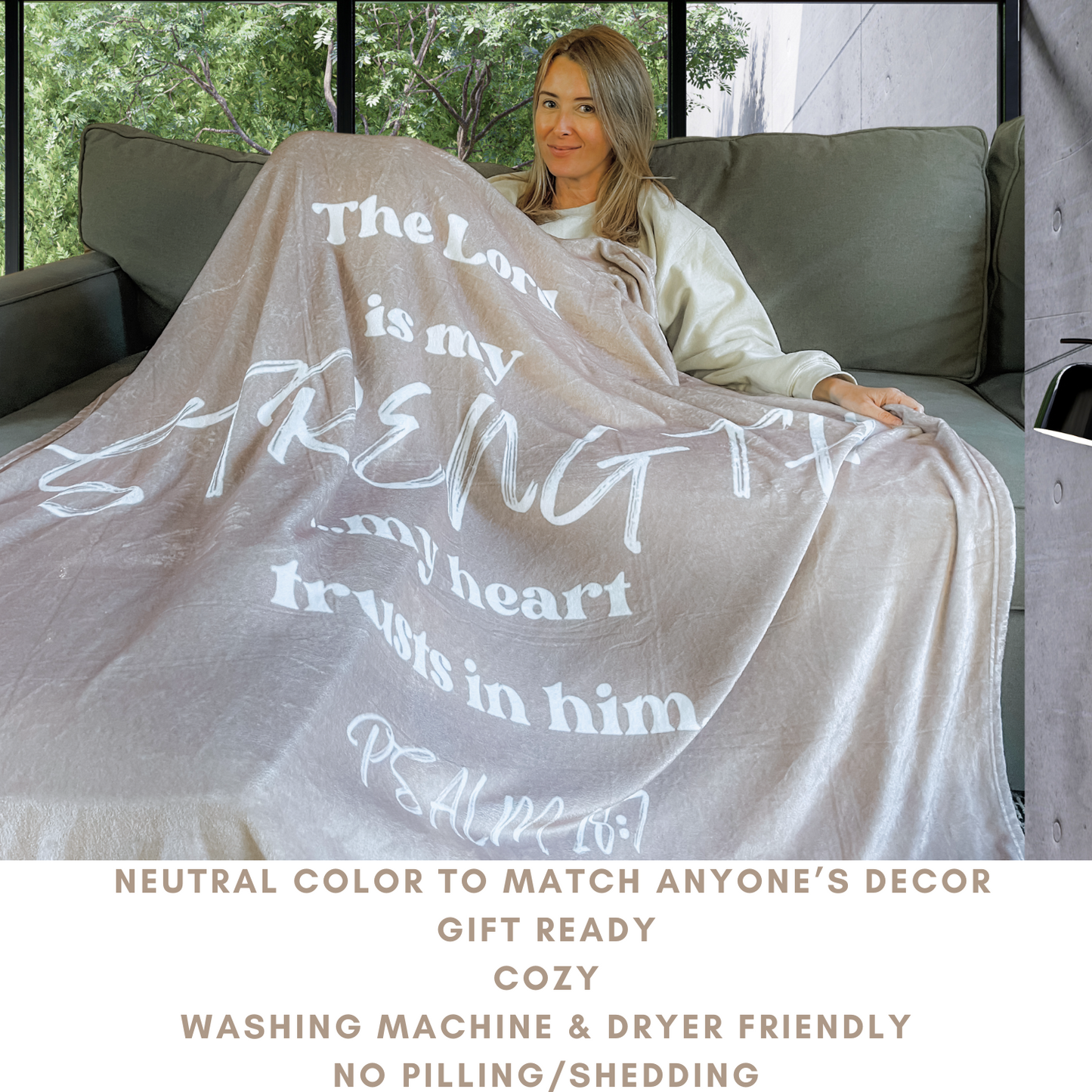 Strength Psalm Scripture Blanket