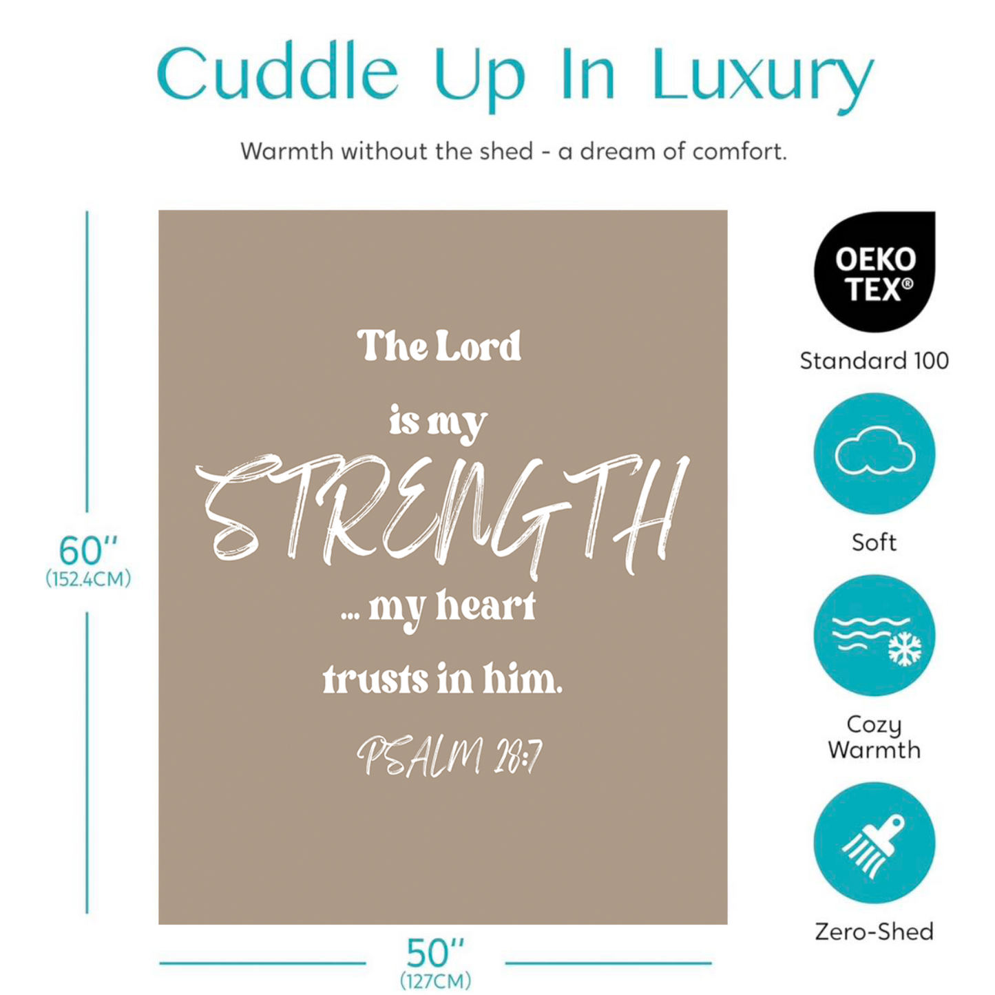 Strength Psalm Scripture Blanket