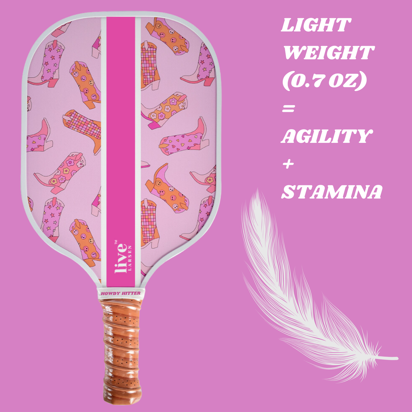 The Howdy Hitter: Premium Fiberglass Honeycomb Core Pickleball Paddle