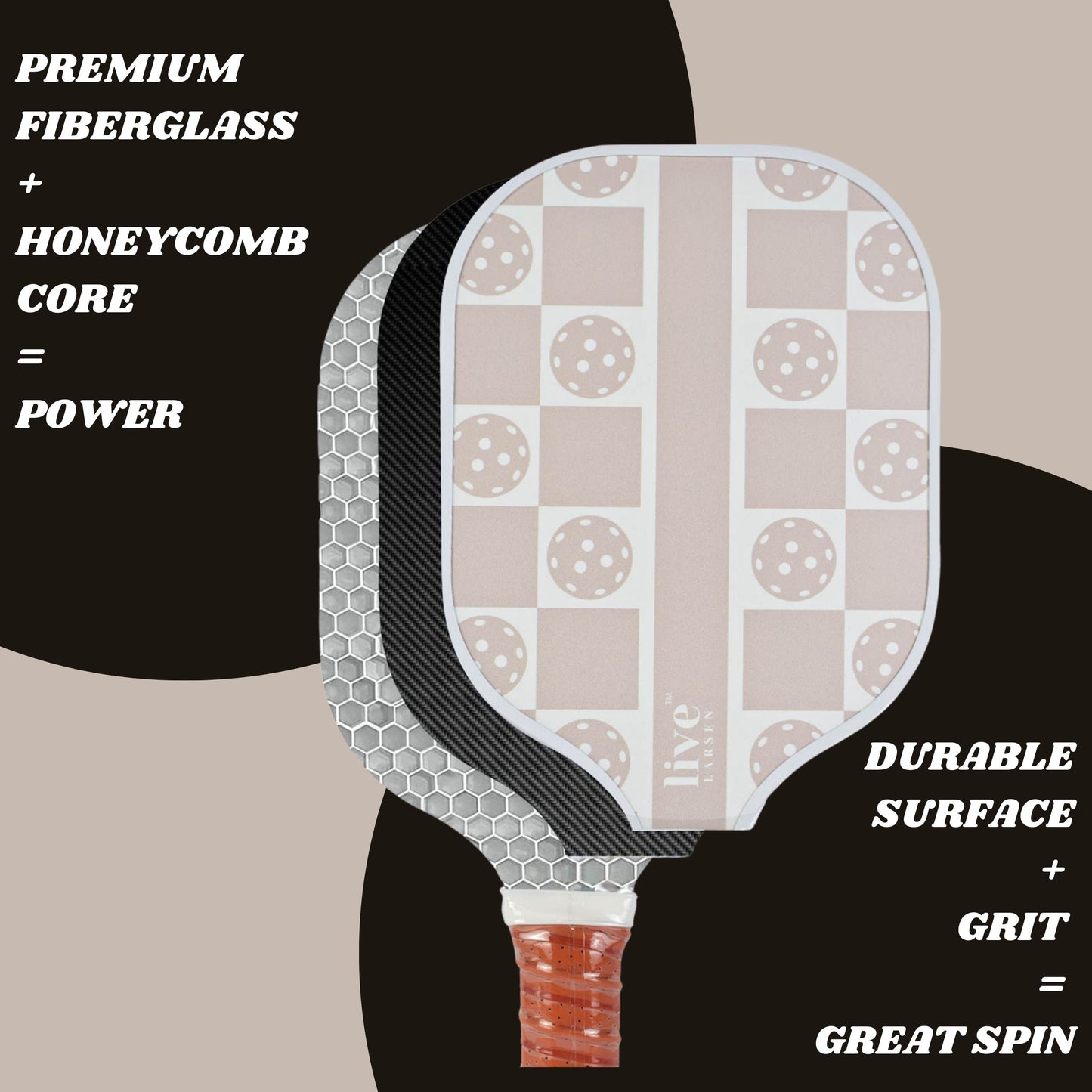 Checkmate: Premium Fiberglass Honeycomb Core Pickleball Paddle