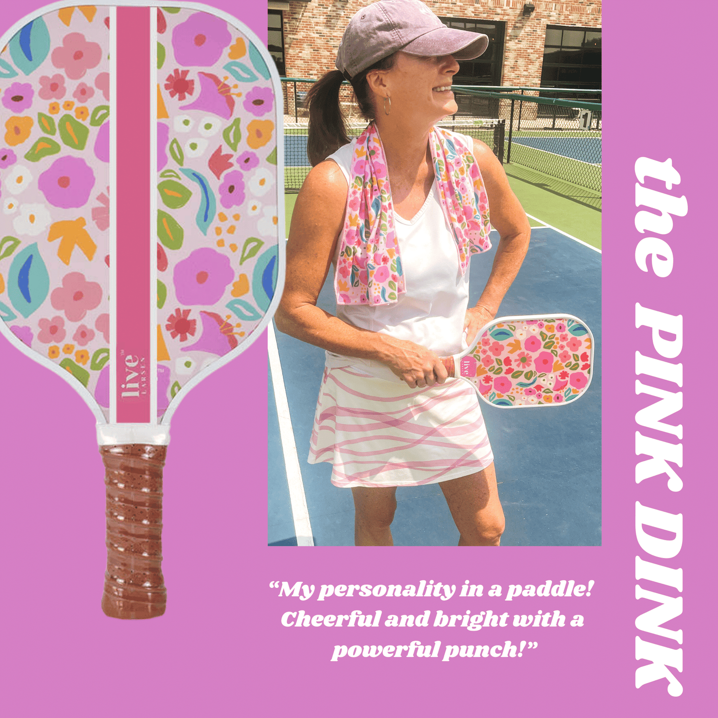The Pink Dink: Premium Fiberglass Honeycomb Core Pickleball Paddle