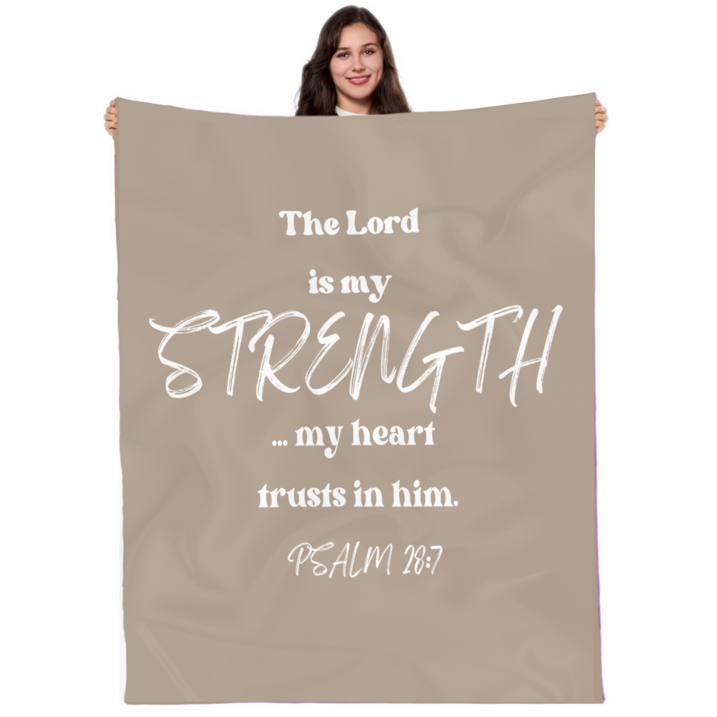 Strength Psalm Scripture Blanket