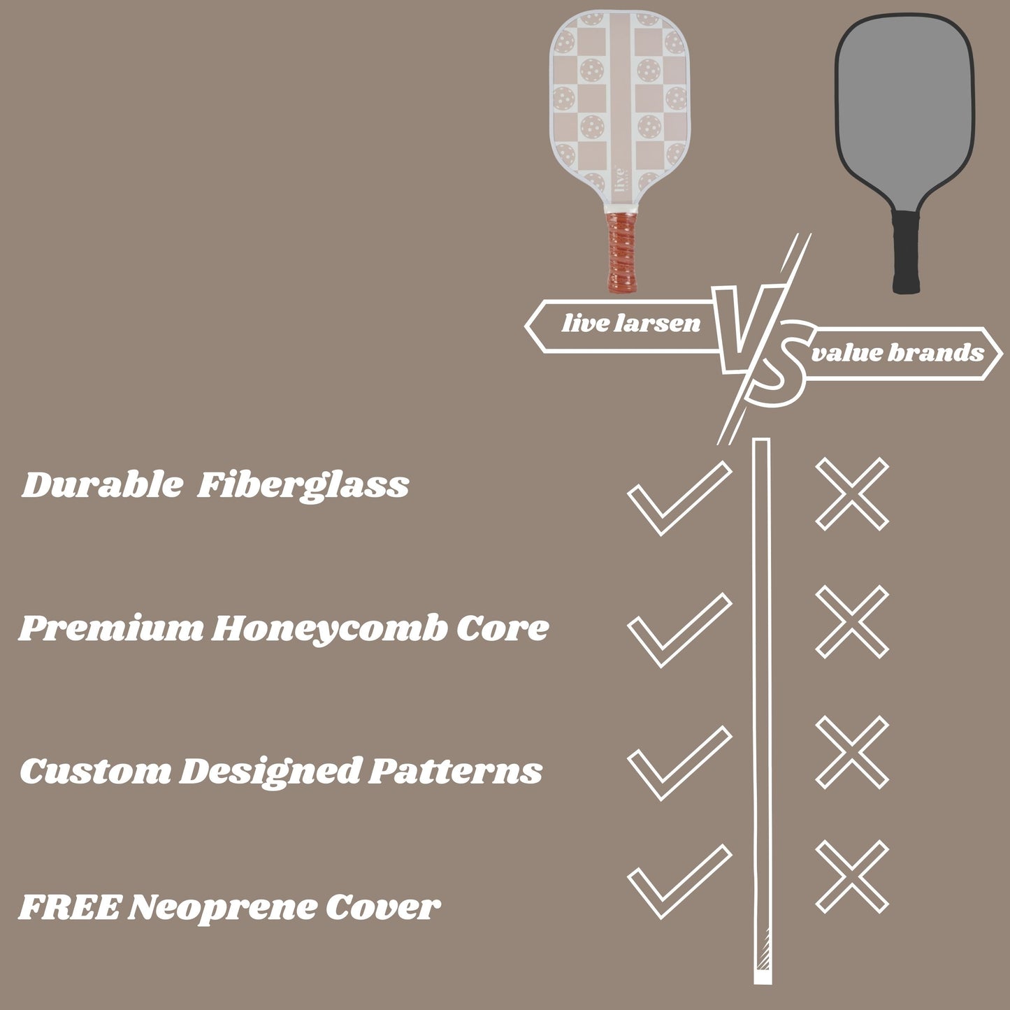 Checkmate: Premium Fiberglass Honeycomb Core Pickleball Paddle