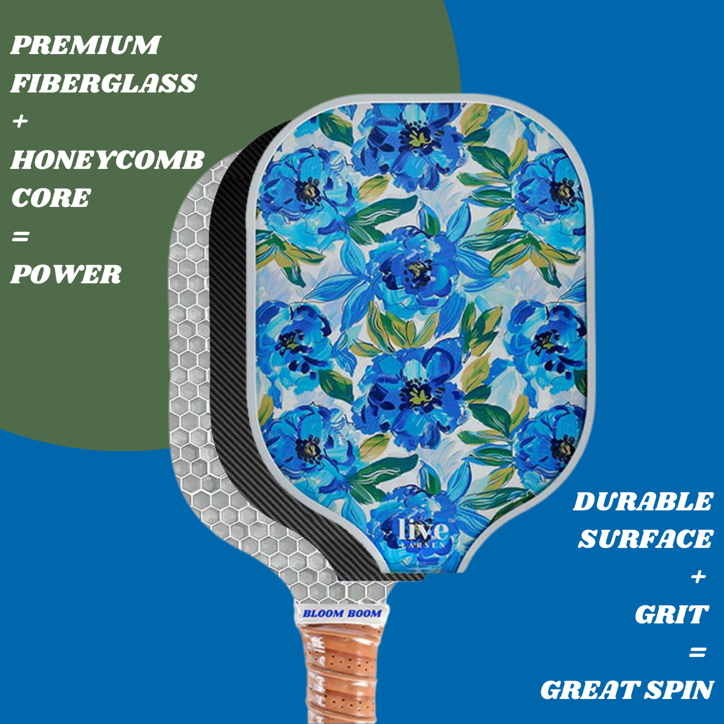 The Bloom Boom: Premium Fiberglass Honeycomb Core Pickleball Paddle